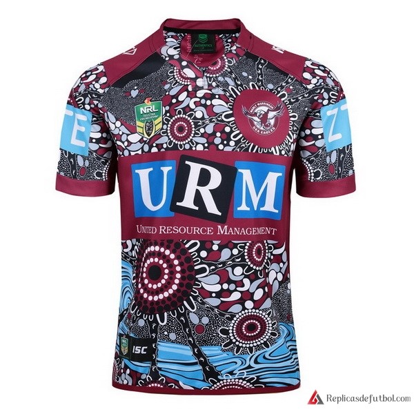 Camiseta Manly Sea Eagles Indígena 2017-2018 Rojo Rugby